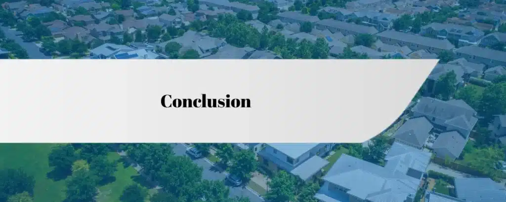 Aerial view of suburban neighborhood.